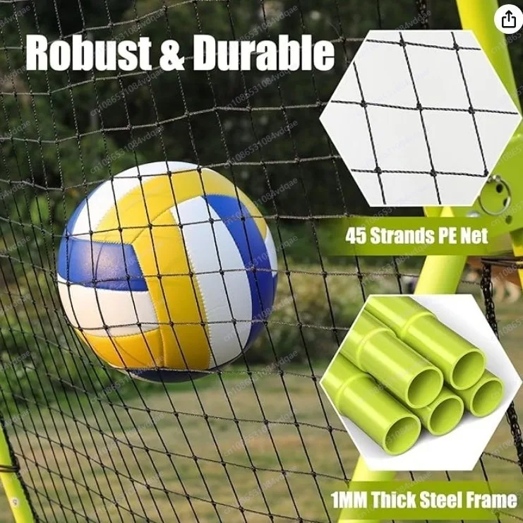 شبكة ارتداد الكرة الطائرة 7 × 4 أقدام قابلة للتعديل معدات تدريب الكرة الطائرة شبكة ارتداد للممارسة