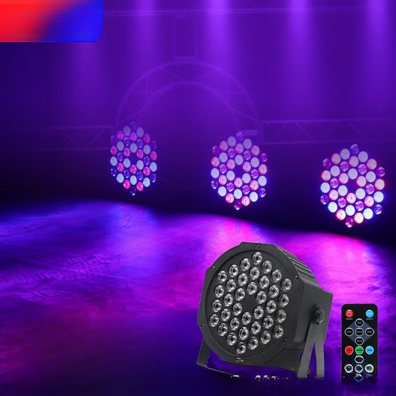 

Wireless remote control: 36 LED Par lights, full-color KTV stage lighting, sound-controlled seven-color lights, beam lights