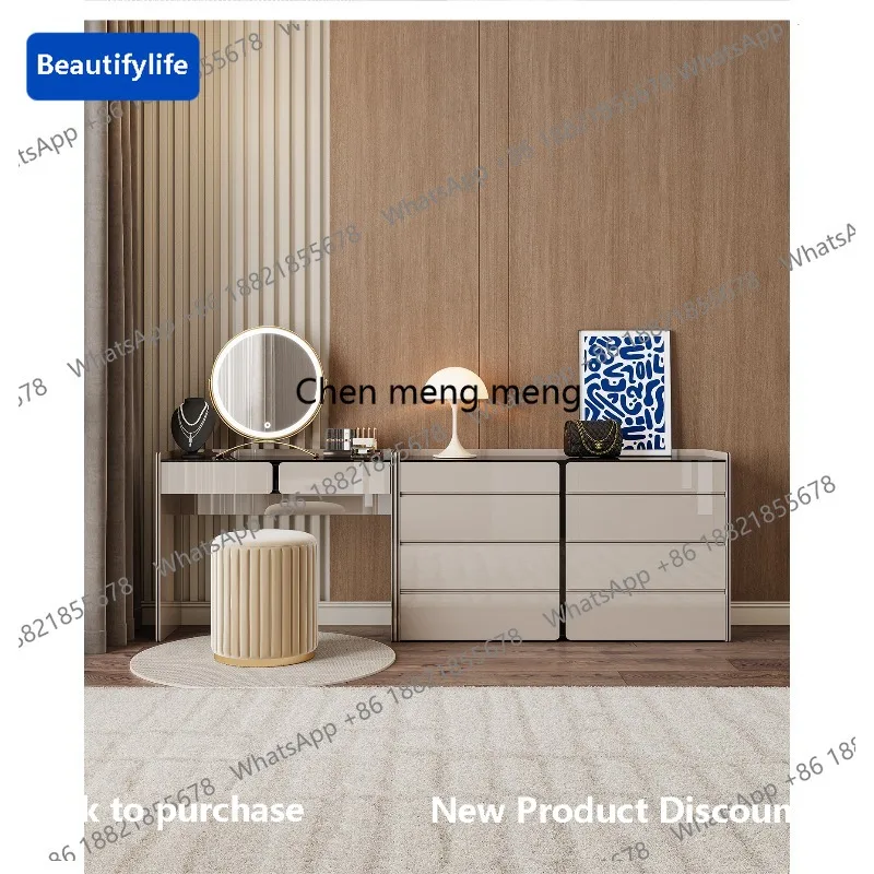 

M183 Light luxury eight-bucket cabinet, dresser, chest cabinet, integrated Italian high-end bedside cabinet combination