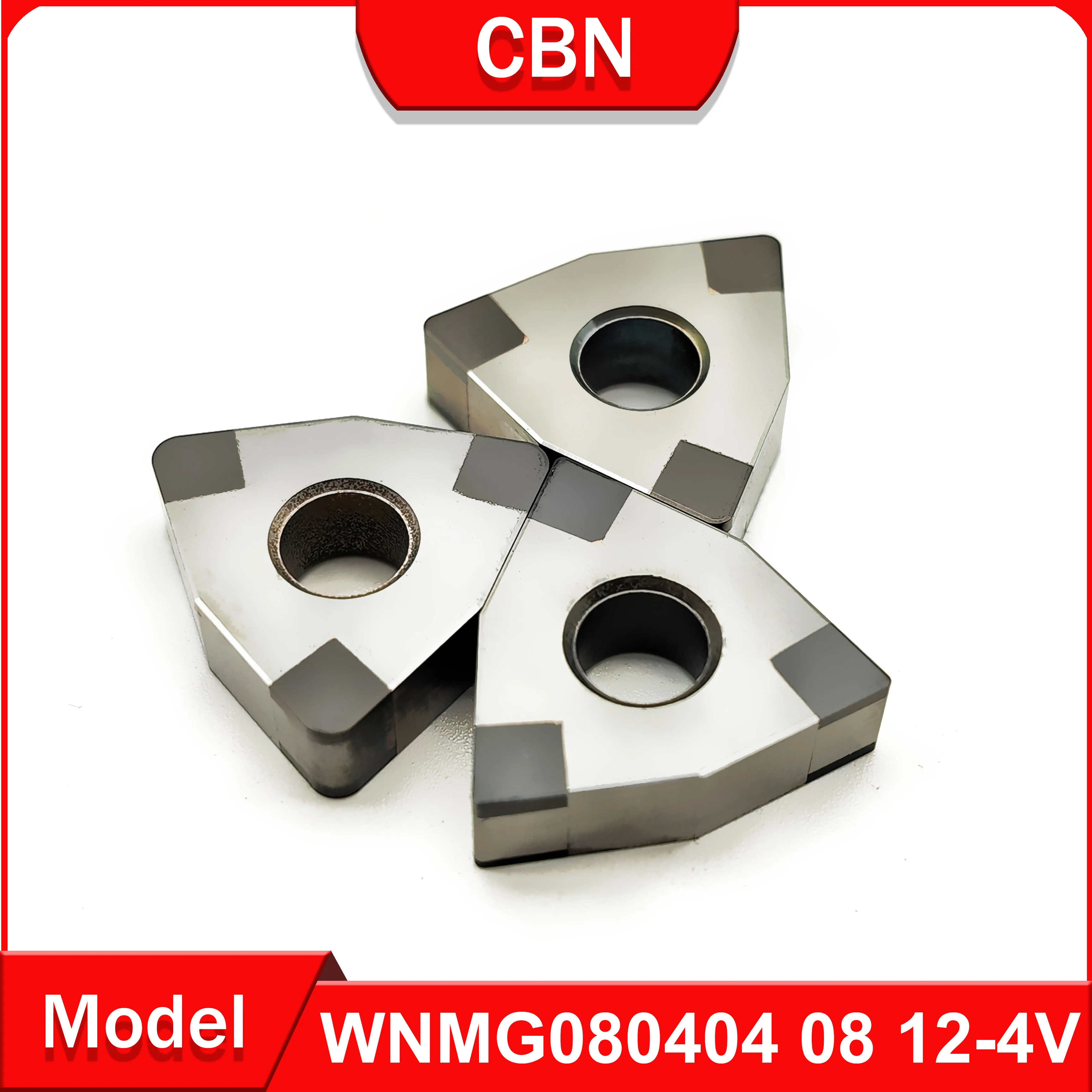 CBN turning tool WNMG080404 WNMG080408 WNMG080412 -6V machining high hardness materials such as hard steel and cast iron WNMG