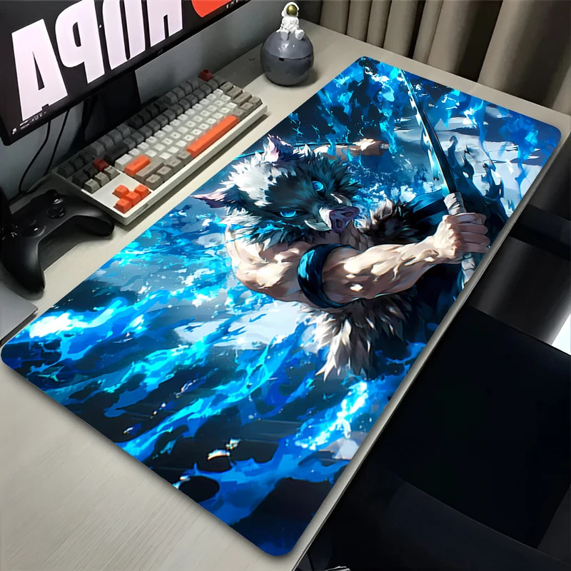 

Demon Slayer Inosuke Mouse Pad Non-Slip locking mousepads Game play mats notebook computer Pad table mat PC carpet Mousepad XXXL