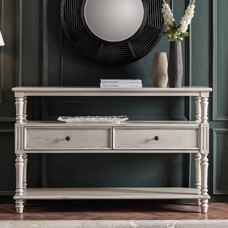 

American Glam Console Table With Storage Trendy Elegant Retro Console Table Porch Entrance Tisch Wohnzimer Möbel Furniture