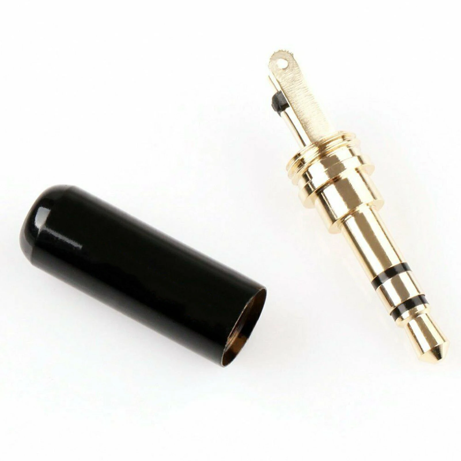 3Pcs 3.5mm Gold Plated Copper Male Stereo Mini Jack Plug Soldering Headphone Audio Solder Connector