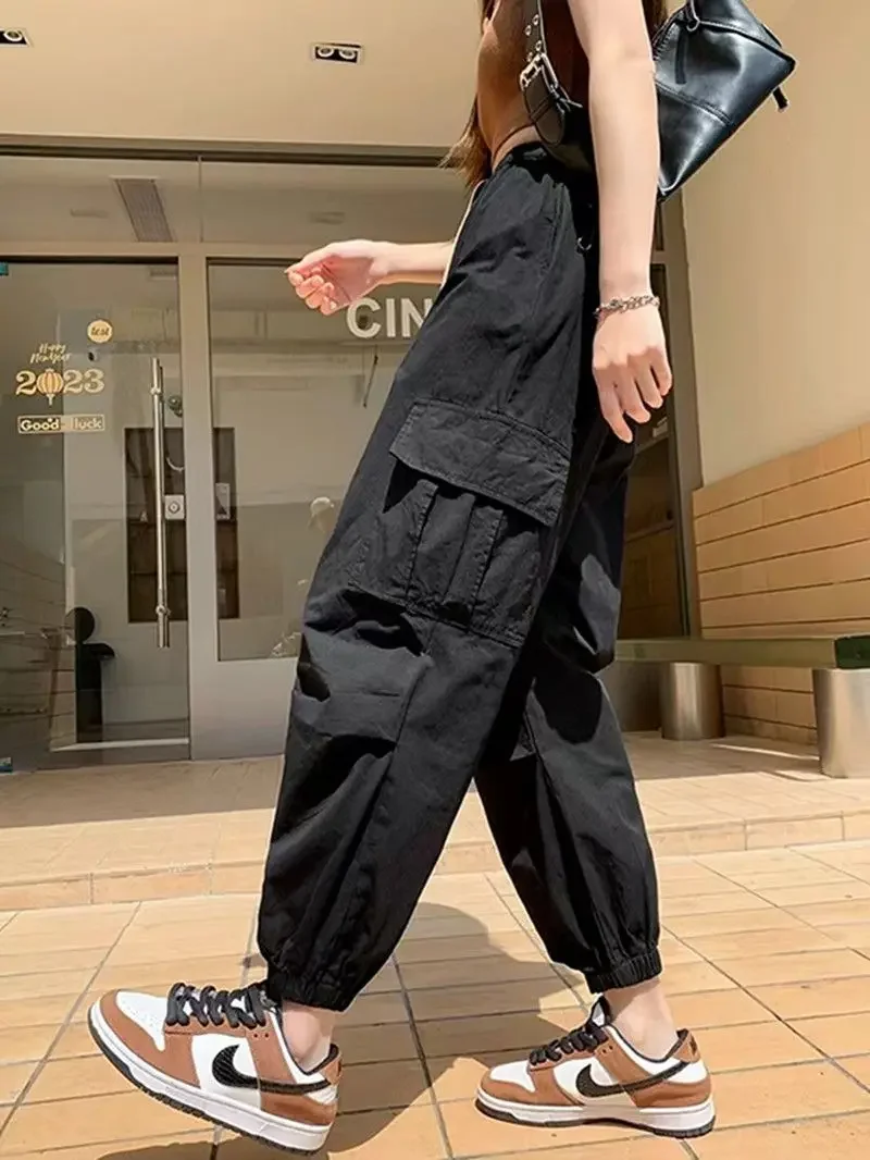 Pantaloni da lavoro per donna in estate Moda sottile Piccole cravatte a nove punte Pantaloni casual larghi Harun dimagranti JJ173