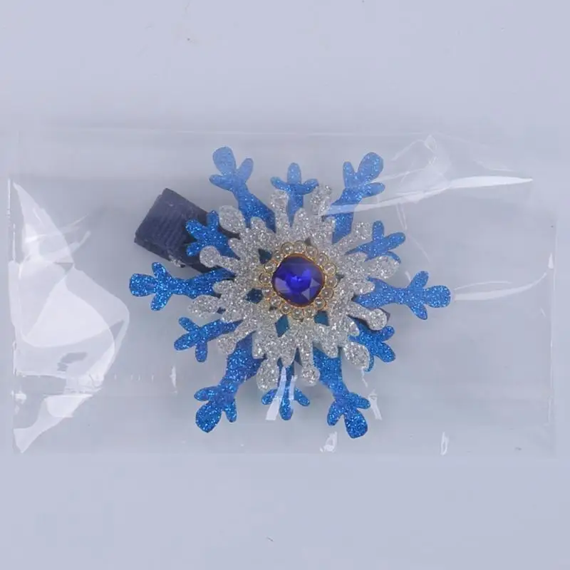 Zoete glitter haarspeldjes delicate kristallen haarclip voor vrouwen meisjes sneeuwvlok haarornament zoete haarspeld