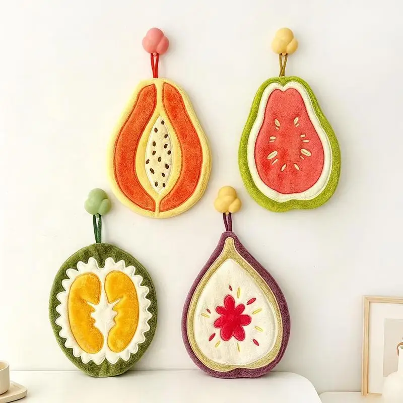 Absorbent Hand Towels Kitchen Hanging Towels For Hands Kitchen Accessories Bathroom Washing Hand Towels