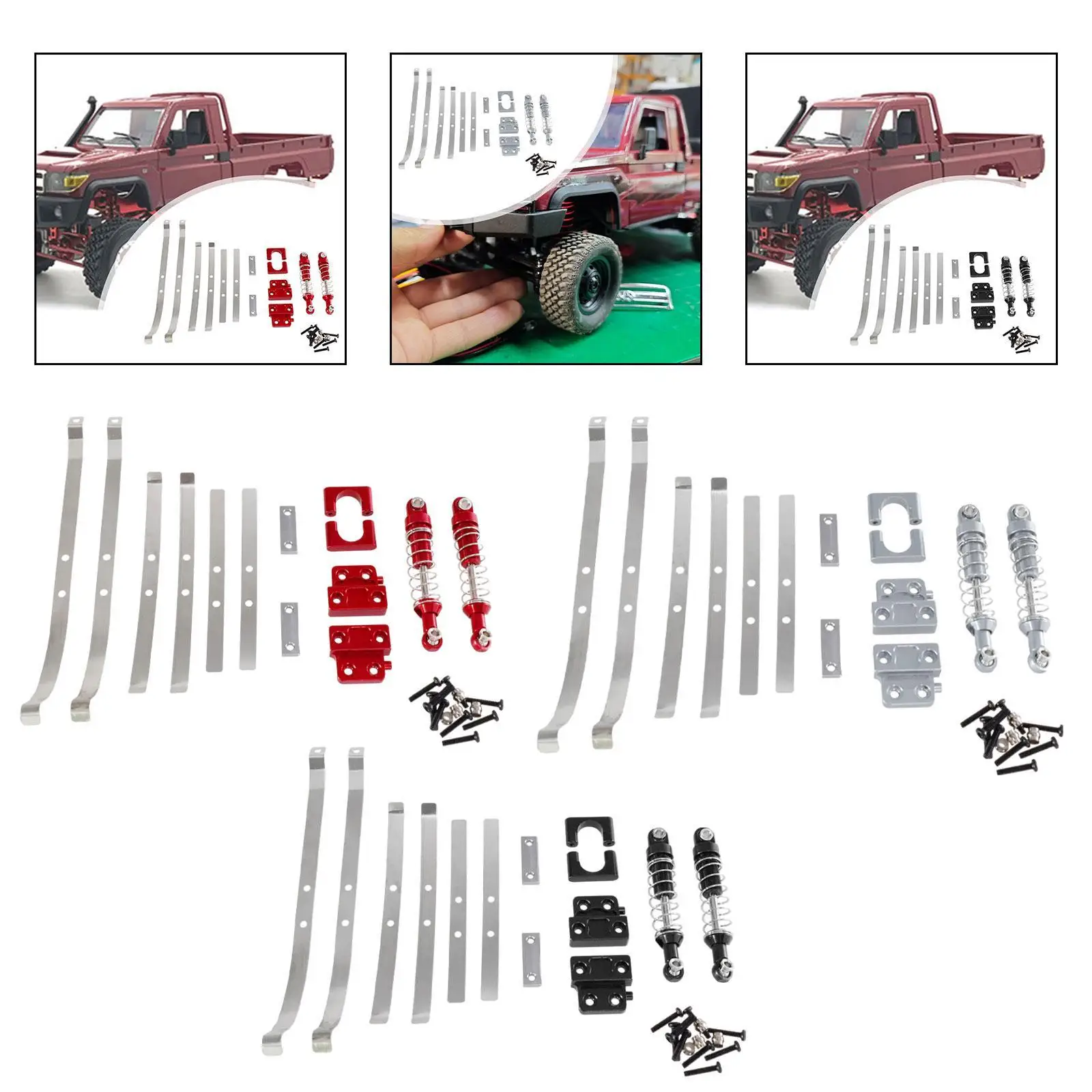 Metalen upgrade onderdeel upgrades kits, DIY Accs reservemodel speelgoed, RC auto vrachtwagen vervangende reserveonderdelen voor 1:12 schaal RC hobbyauto