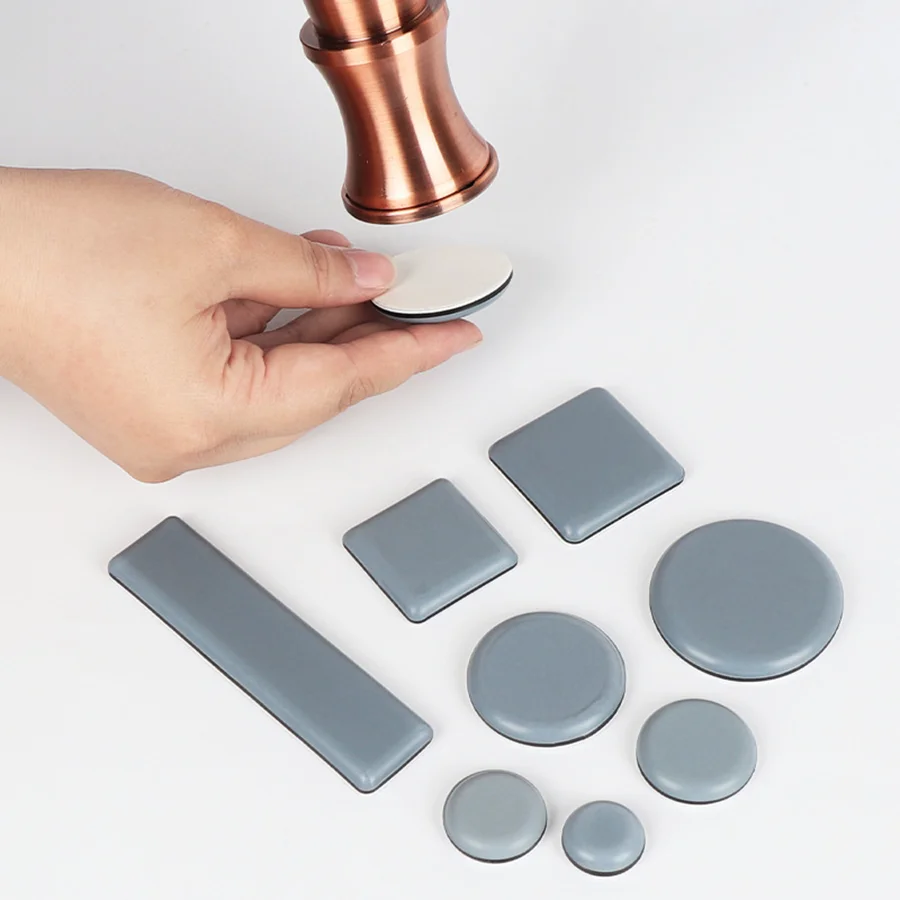 8PCS Teflon Furniture Glides for Chair And Table Legs Noise Reducing Slip Enhancing Pads Silent Leg Caps
