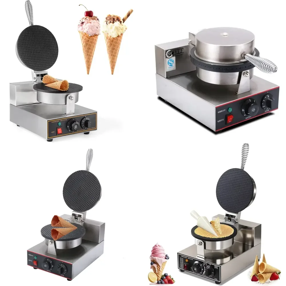 

Hot saleCommercial Ice Cream Cone Machine Waffle Maker 220V Electric Stainless Steel Roll Mold Nonstick Waffle Cone and