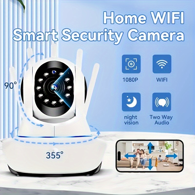  2MP Surveillance Camera for Home Security Wireless Outdoor IP Camera with Night Vision Motion Detection Baby Monitor CCTV Camera 