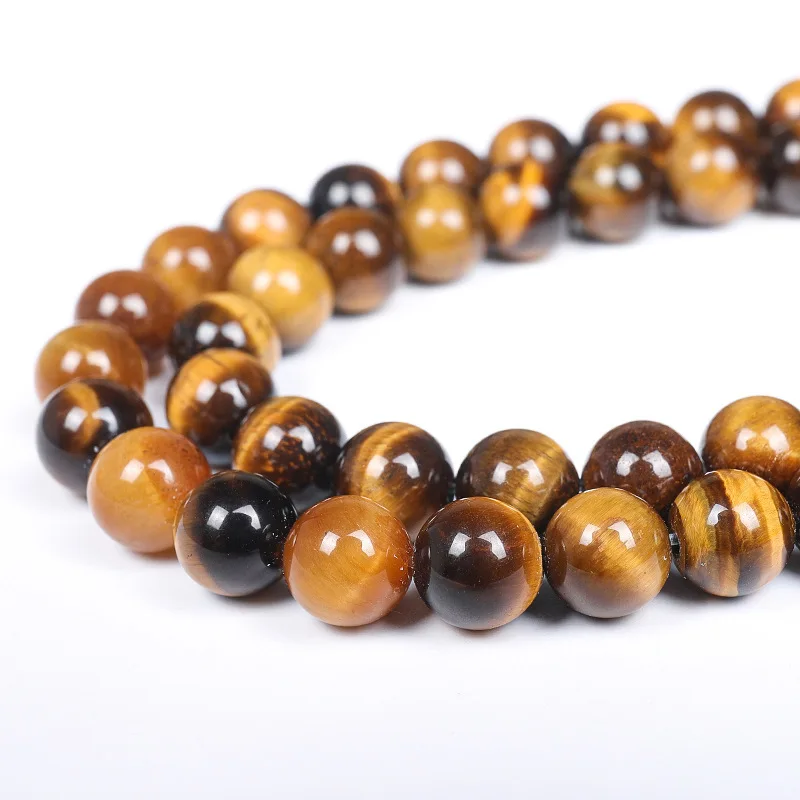 Farsighte Star Natural Stone Beads Tiger's Eye Round Loose Beads For Jewelry Making DIY Bracelet Necklace 4/6/8/10mm