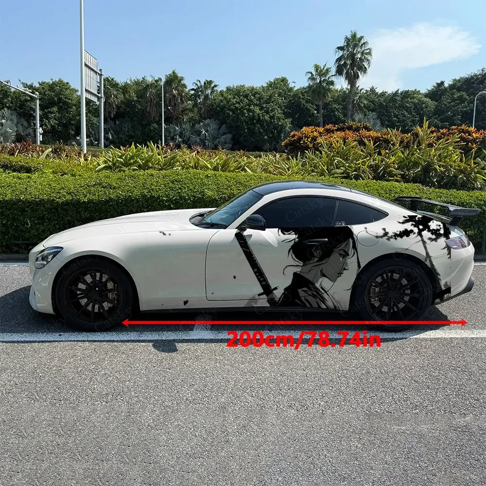 2pcs Sword Falls Wind Calms, Durable, Fade-resistant, Enhance Vehicle Aesthetics With Bold Artistic Design Car Vinyl Wraps