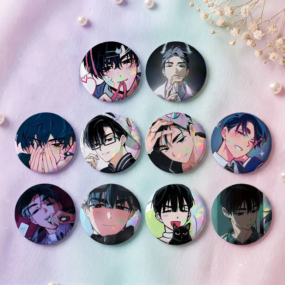 I-Ivan Alien Stages Cartoon Badges 25 32 44 58 75 Mm Round Cosplay Pin Bag Decor Fans Collect Friends Gifts Brooch Souvenir