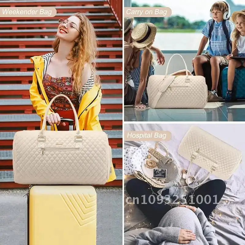 

Weekender Overnight Bag Large Travel Duffle Bag Yoga Women Compartment Crossbody Shoe Bag Sports Gym with for Carry-on Bag