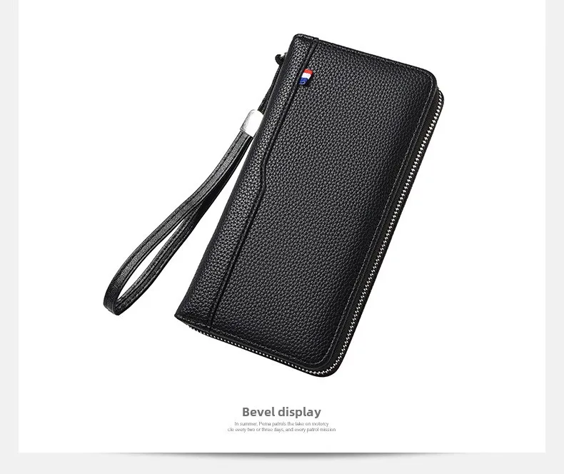 Mode männer Brieftasche Lange Zip Karte Halter Business Casual Geldbörse Für Jugend Koreanischen Stil Multi-Tasche Schlanke Handtasche – Detail 12
