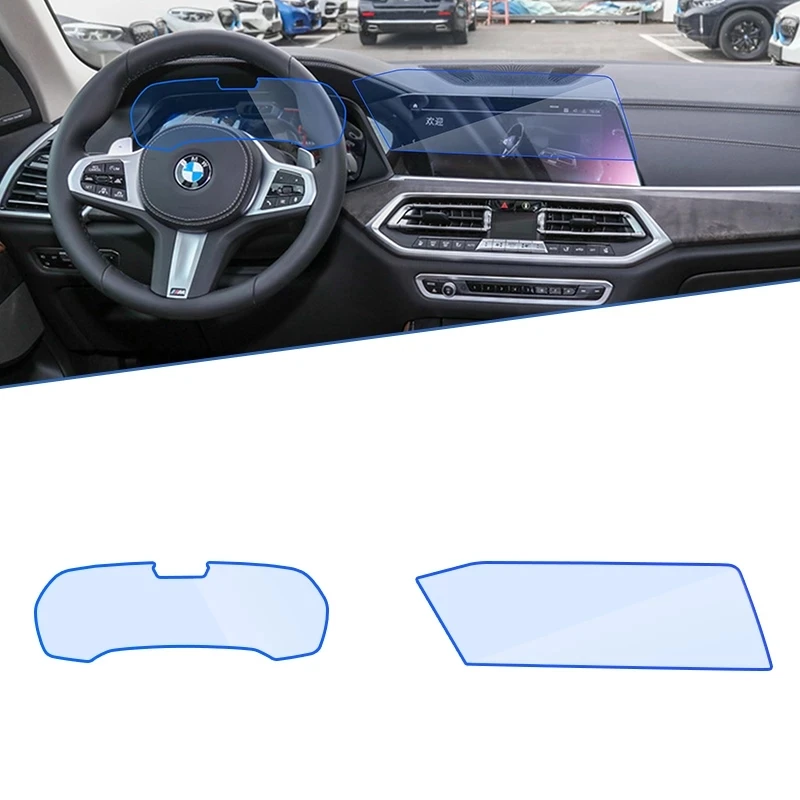 For BMW X7 G07 2019~2022 Car Navigation Instrument GPS Auto Rear Seat Display TV Film Touch Full Screen Protector Tempered Glass