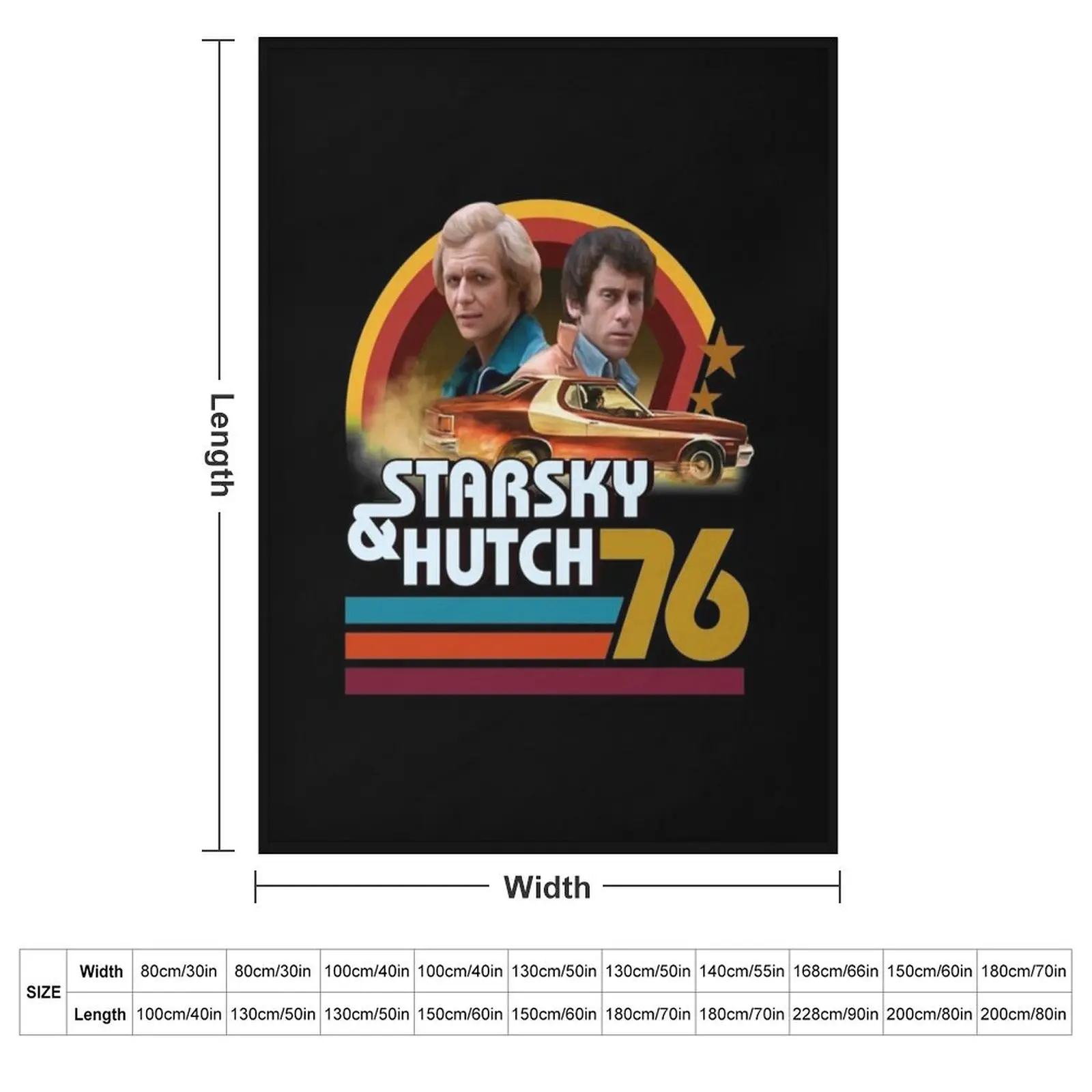 Starsky And Hutch T-ShirtStarsky and hutch T-Shirt_by Trazzo_ Throw Blanket Nap Flannel Fabric Sofas Soft Blankets