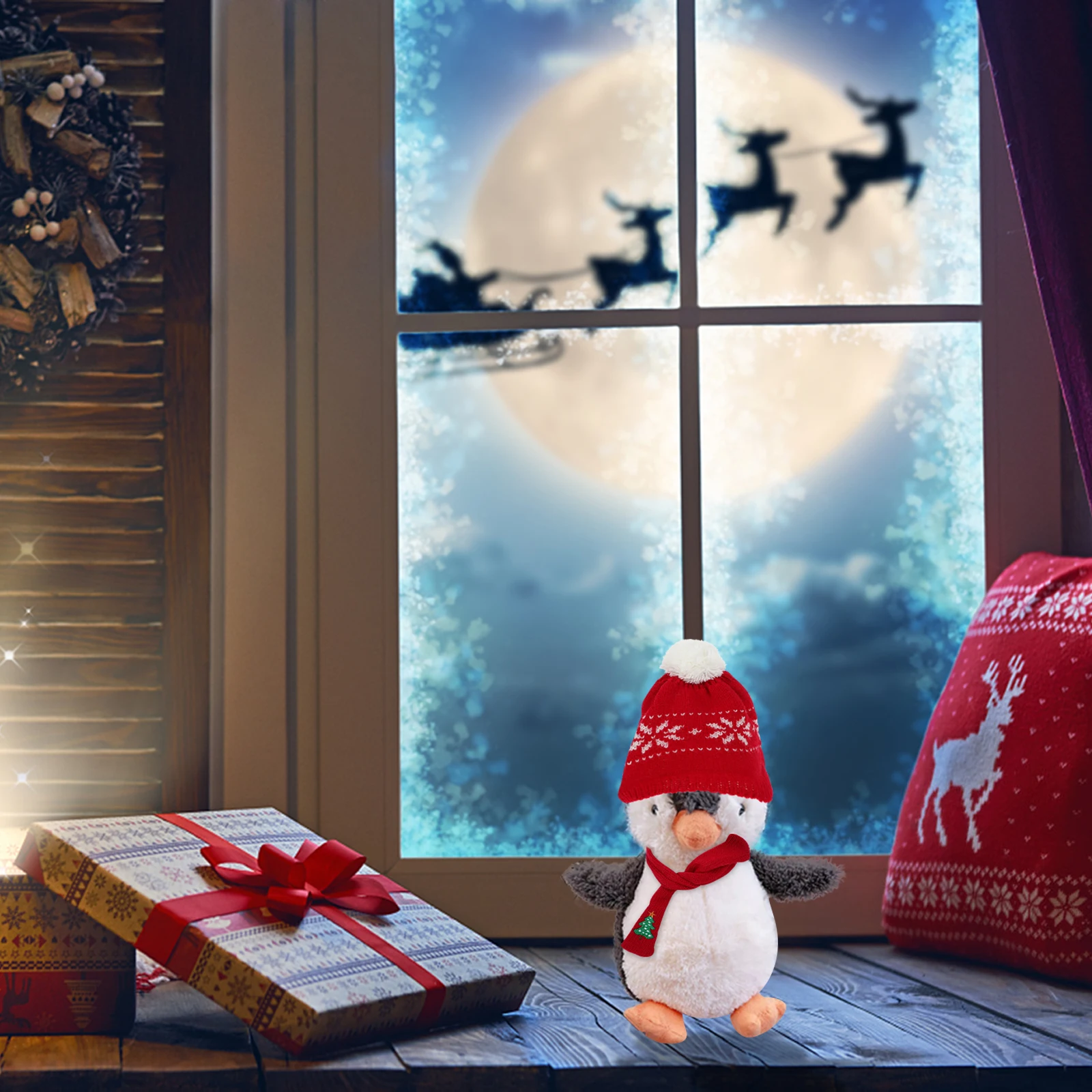 1Set Christmas Snowman Mini Knit Hat Scarf Soft Wool Yarn Christmas Decoration Miniature Scarf Xmas Party Supplies Wine Bottle