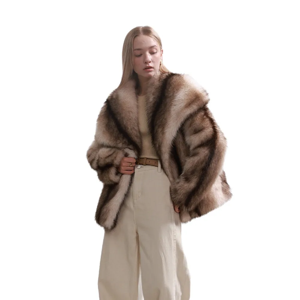 Turn Down Collar No Hood Coat Short Length Women Coat with Long Sleeves Regular Sleeve Elegant Style Casual Commuter Chic