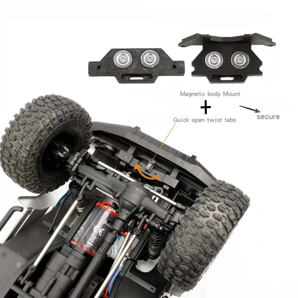 RC Offroad Upgrade Kit Quick Release Body Latch Consists of Magnetic Body Post And Twist Knob Customized For 1/10 RCDream YK4107