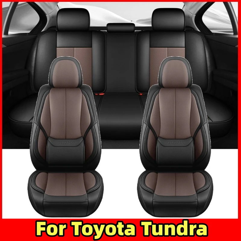 غطاء مقعد سيارة تويوتا تندرا مقاوم للماء من جلد البولي يوريثان مقاوم للماء ومقاوم للاهتراء، غطاء مقعد كامل ناعم ومريح #1