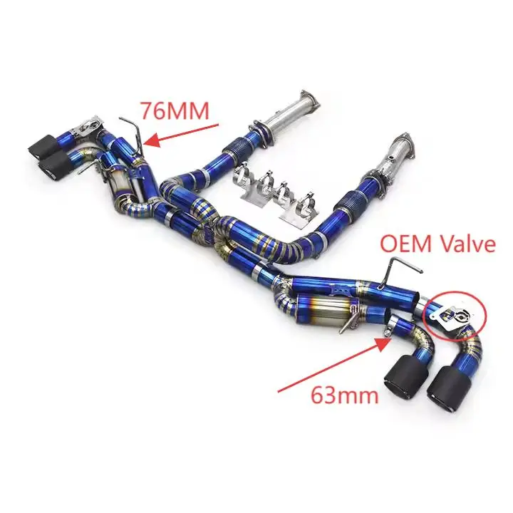 

OEM Valves Exhaust Pipes For Mercedes-Benz AMG GT63/GT63S 4.0TT 2019+ Titanium Catback Muffler Straight Downpipe