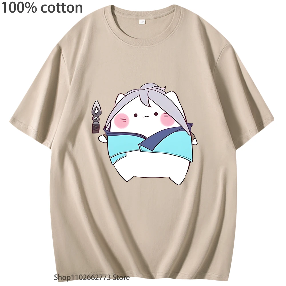 VALORANT – T-Shirts pour hommes et femmes, vêtements unisexes, graphique de dessin animé imprimé, Costume de jeu, 100% coton, vêtements Kpop