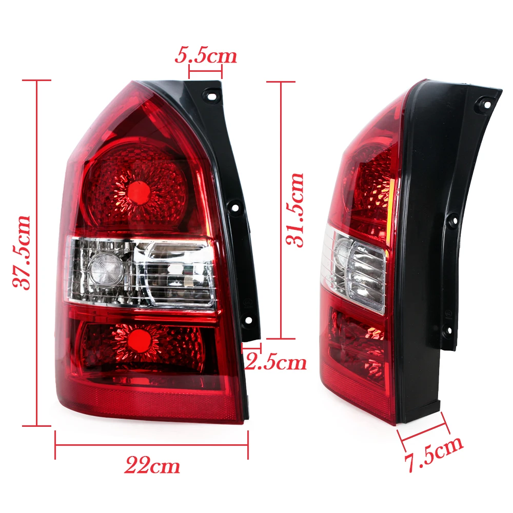 Car Tail Lights For Hyundai Tucson 2005 2006 2007 2008 2009 2010 Rear Lamp Shell Reversing Brake Lampshade Housing Without Bulb
