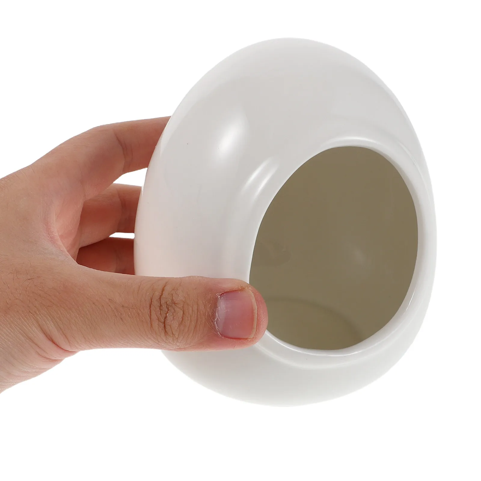 Egg Shaped Ceramic Seasoning Container Modern Design for Commercial Kitchen Hot Pot Use Salt Sugar Pepper Vinegar Jar