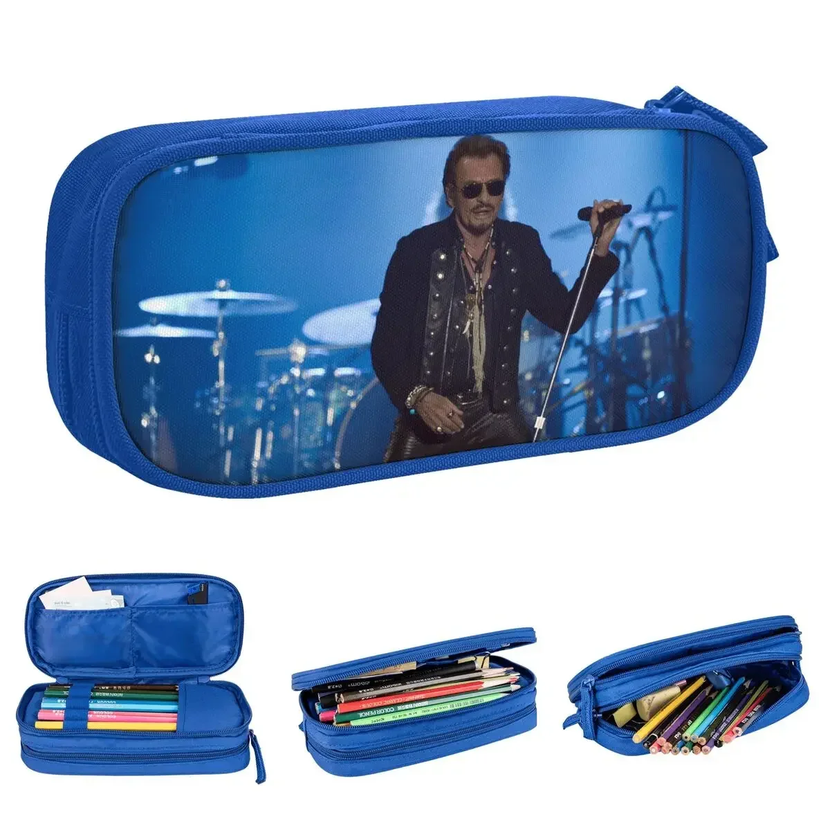 

Rock Hallyday Pencil Cases Pencilcases Pen Box Kids Big Capacity Pencil Bags Office Zipper Stationery