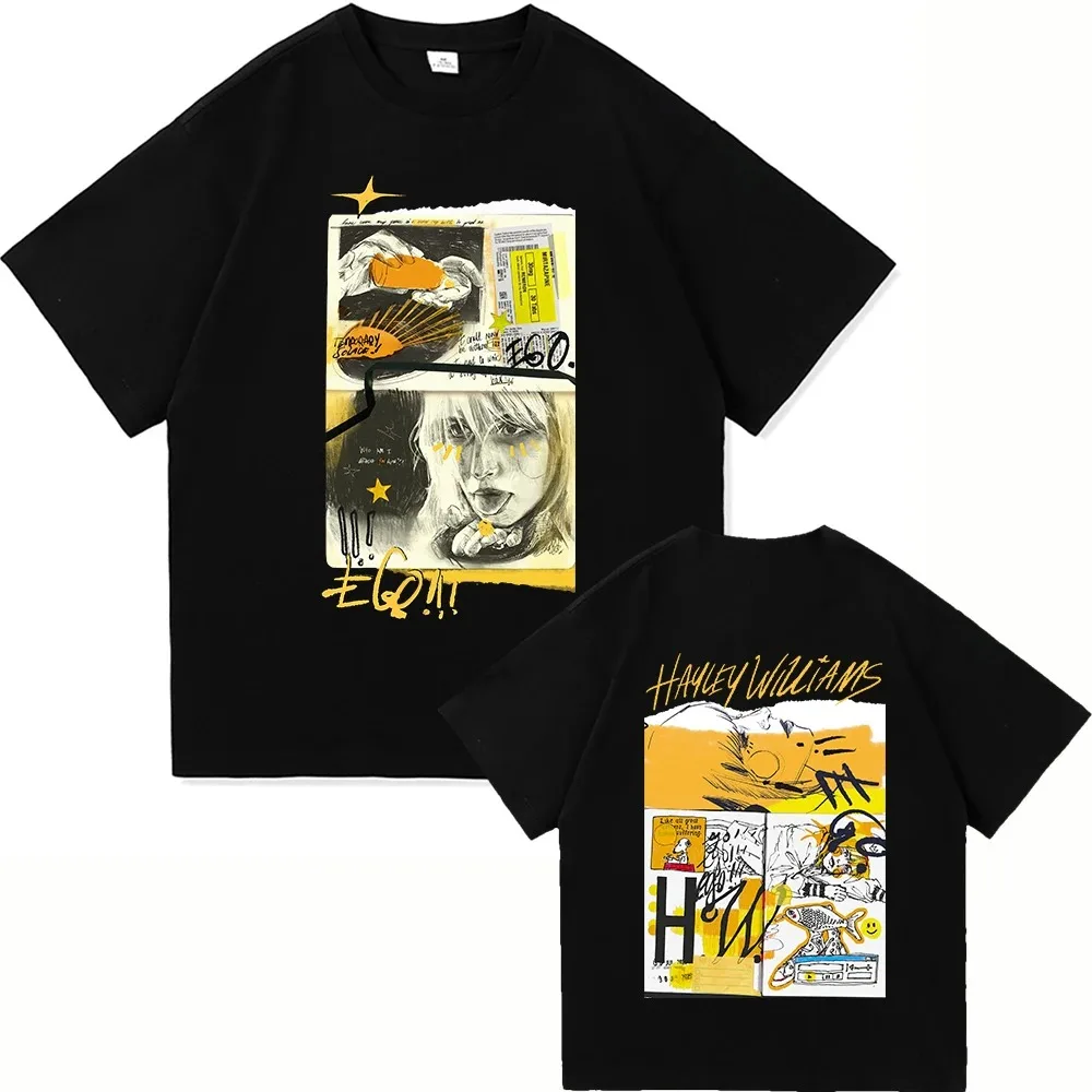 Hayley williams ego morte em uma festa de despedida de solteira camiseta 2025 novas roupas masculinas harajuku mangas curtas plus size solto macio
