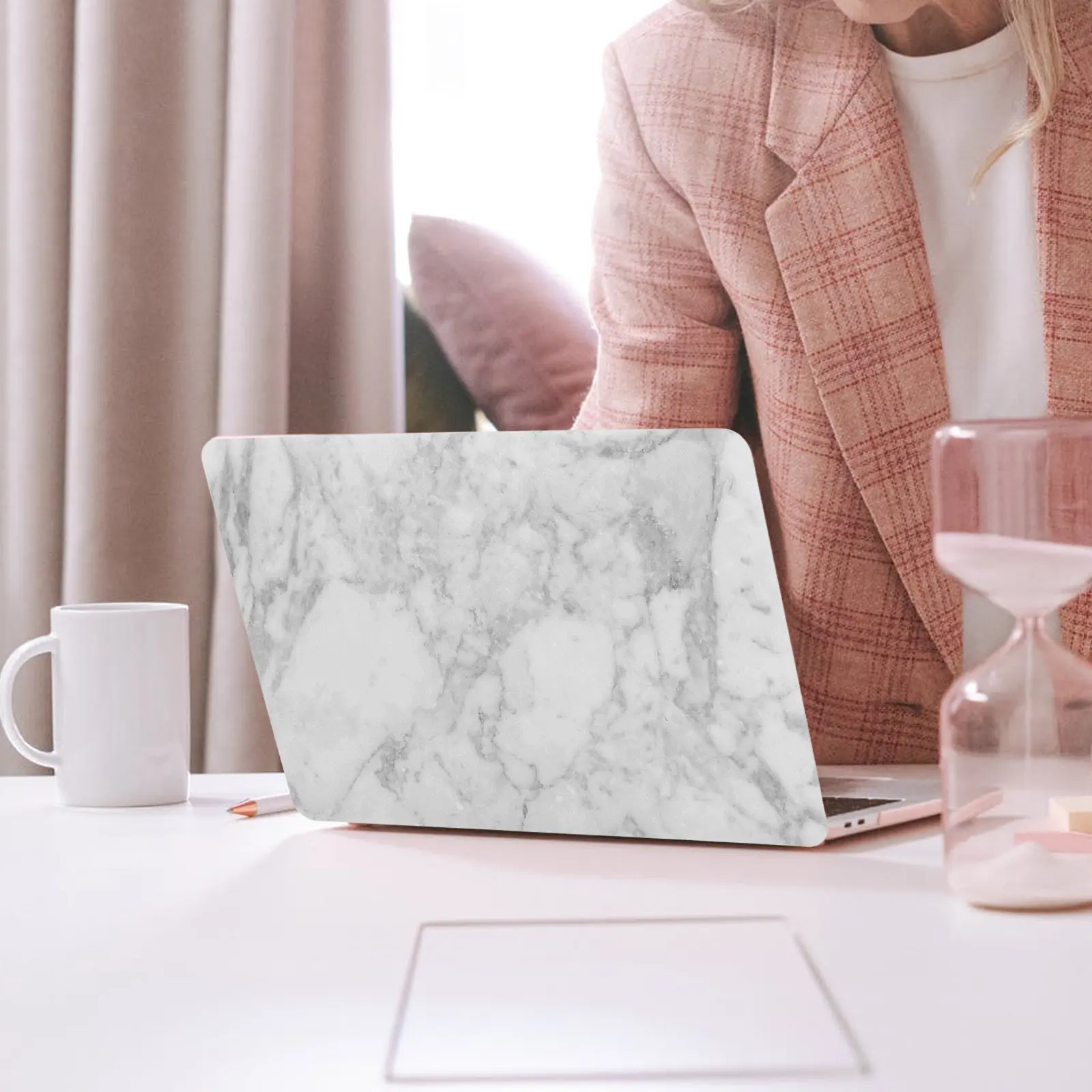 

Marble Laptop Shell Cover for 13.3 Inch Retina Precision Fit Protective Skin Easy Install Disassemble Dust Bump