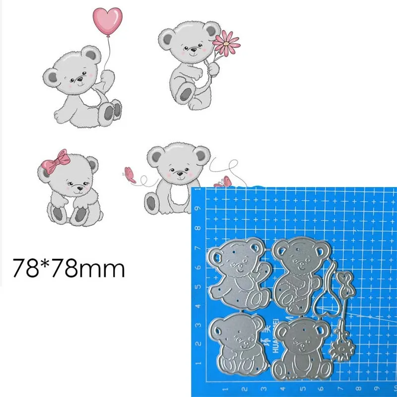 animal dog cat butterfly bear elephant Metal Cutting Dies Decoration Scrapbook Paper cards Craft Knife Mould Blade Punch Stencil