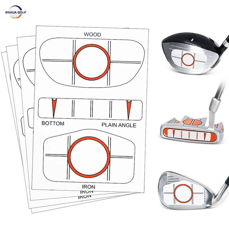 Cinta de impacto para palos de Golf, 10 piezas, pegatina de impacto, herramienta de entrenamiento para conductores, accesorios de práctica