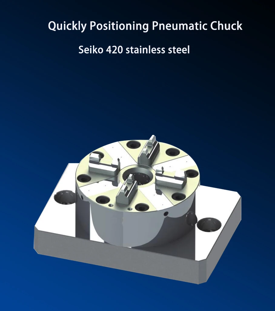 Pneumatic / Hydraulic Cnc Lathe Chuck 4 Jaw