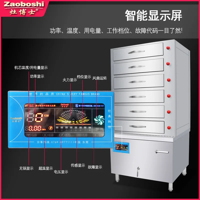 آلة دقيق الأرز في قوانغدونغ، ستة طبقات، باخرة كهرومغناطيسية، نودلز على البخار، بيضة متعددة الوظائف، أرز تسخين الطبقات #3