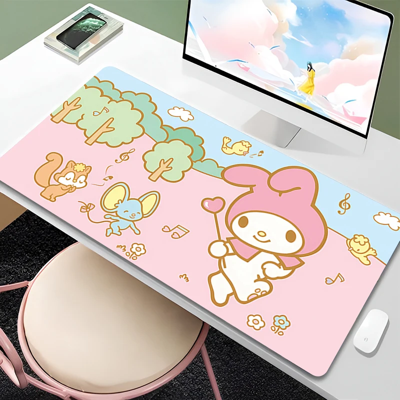 

Large Gaming Customized My Melody Mouse pad Office desk mat Game keyboard pad Desk Mats Sanrio Mousepad Fashion Home Decor