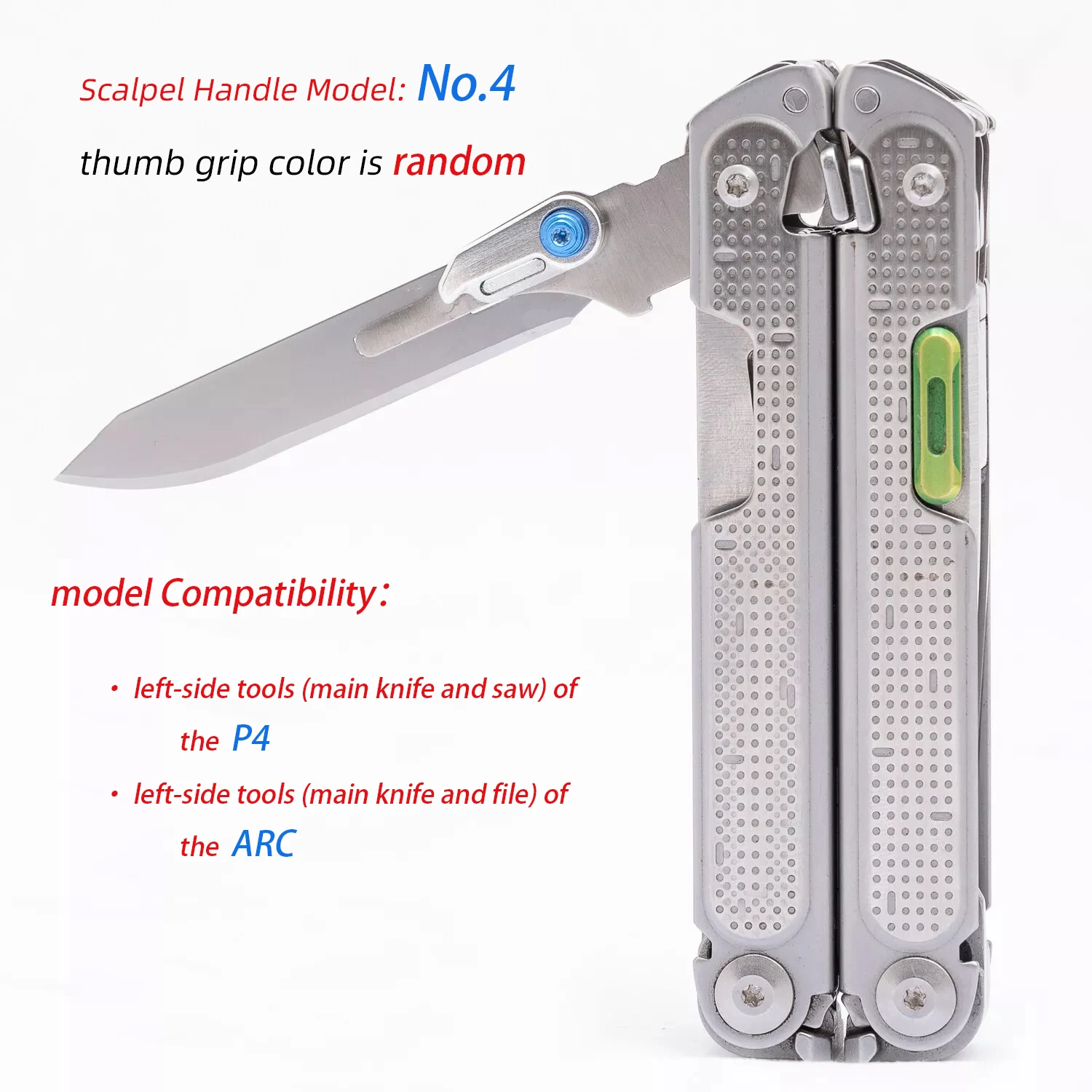 Punho do Bisturi com Aperto do Polegar se Encaixe Lâminas Cirúrgicas No.60 para Leatherman p4 Arc Acessórios Faça Você Mesmo Cnc pc