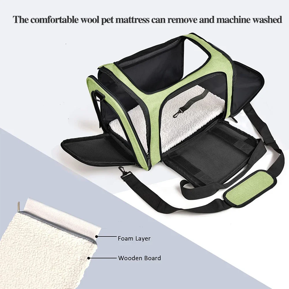 Carrier for Cat Pet Soft Transport Bag Foldable Dog Backpack 4 Open Doors Cat Ventilate Travel Bag Pet Supplies