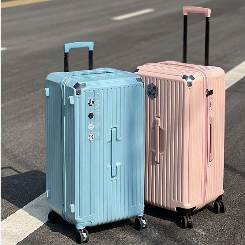 Unisex Rolling Travel Luggage Cabin Holiday Suitcase Set Couples Travel Anti-Fall Password Outing Luggage Case Universal Wheel