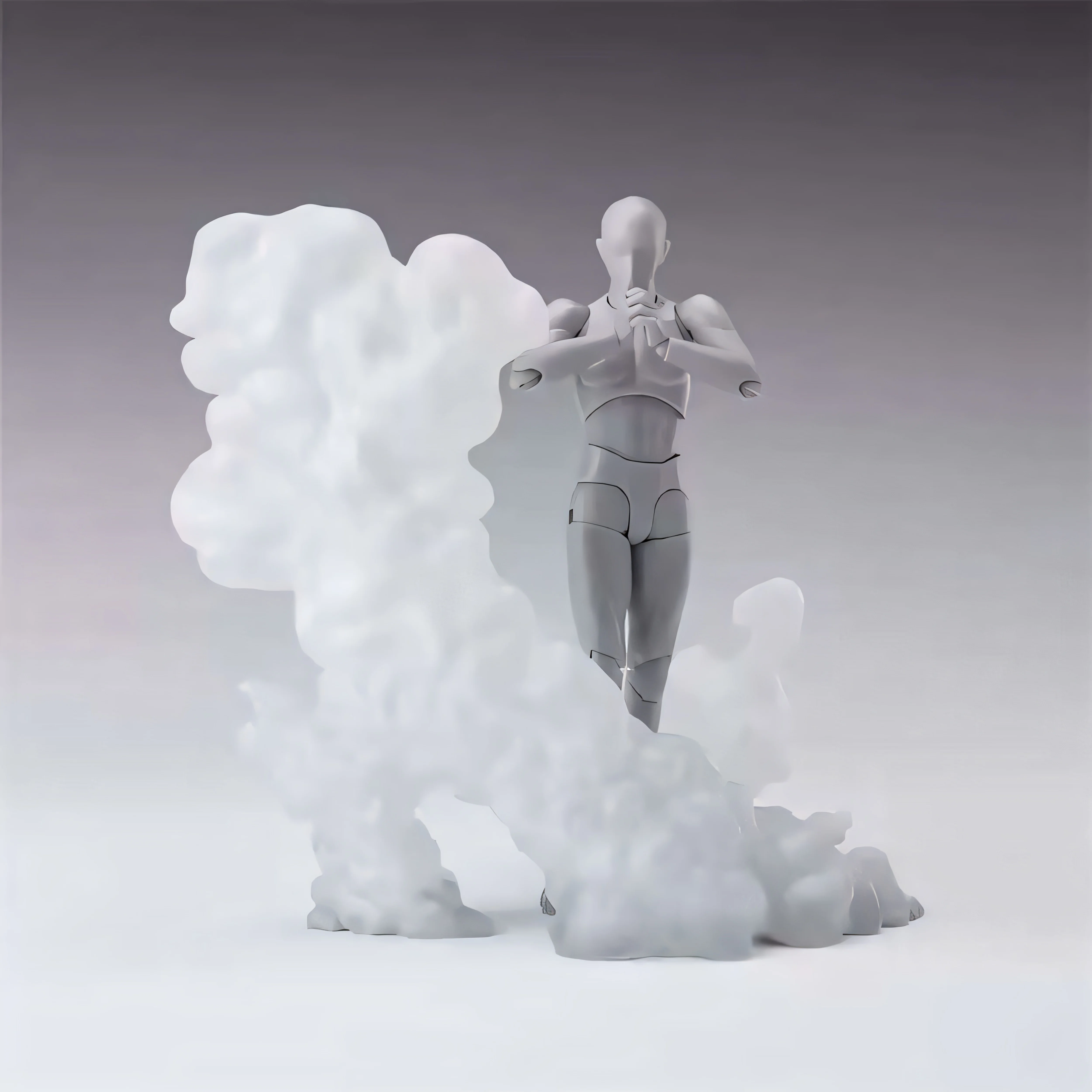 In Stock AC Factory AC Toys Effect Series S.H.F The Smoke Effect Piece White Ver. Action Anime Figures Collection Ko Model Toy