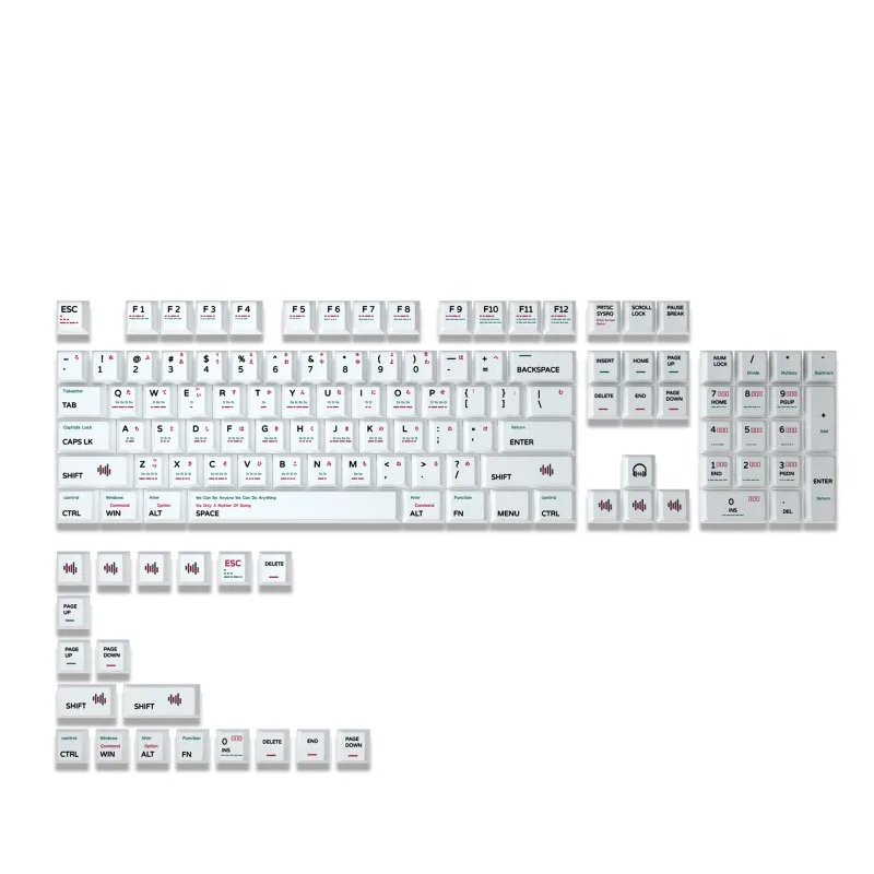 

PBT five-sided sublimation keycap cross-border Amazon game e-sports game