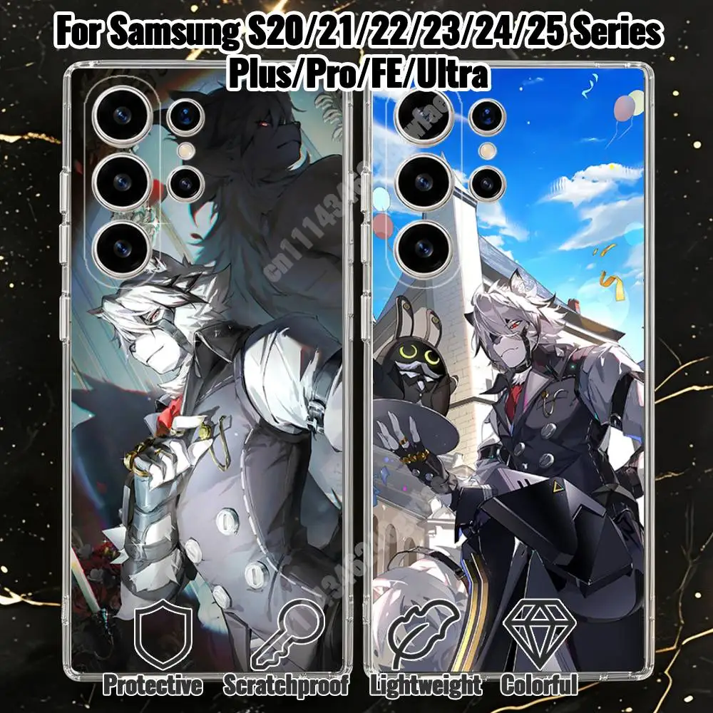Von Lycaon ZZZ Game Phone Case for Samsung Galaxy S20 21 Ultra Plus S22 23 FE Lite S24 25 Transparent Cover