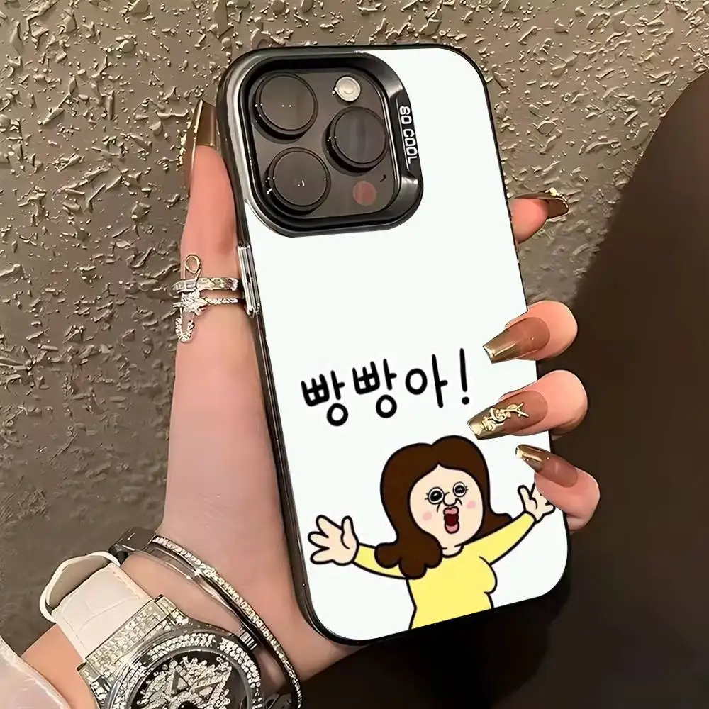 حافظة هاتف B-BangBang لهاتف iPhone 17,16,15,14,13,12,11 Plus، Pro Max، XS، حافظة هاتف فضية ملونة