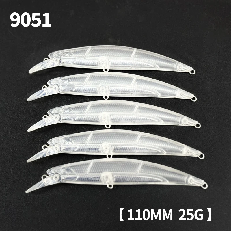 

50 шт. неокрашенных тонущих рыболовных приманок SPEARHEAD RYUKI 110S, 25 г, воблер-минноу, пластиковая приманка для ловли баса и щуки, искусственная наживка для рыбалки