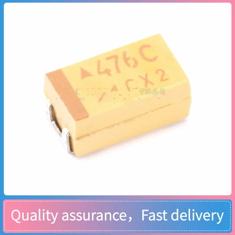 10pcs 6032C 16V 47UF ±10% TAJC476K016RNJ Tantalum capacitor