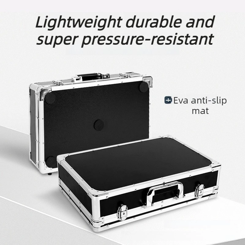 Guitar Effect Pedal Case Aluminum Flight Case Effects Pedal Board Box Portable Sturdy  Locking Storage Bag Guitars Accessories