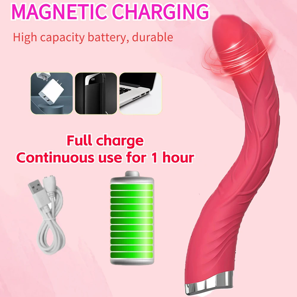 Lengthened Dildo Vibrator for Women G-Spot Vagina Clitoris Massarger Erotic Toys Soft Skin Feeling Sex Products for Adults