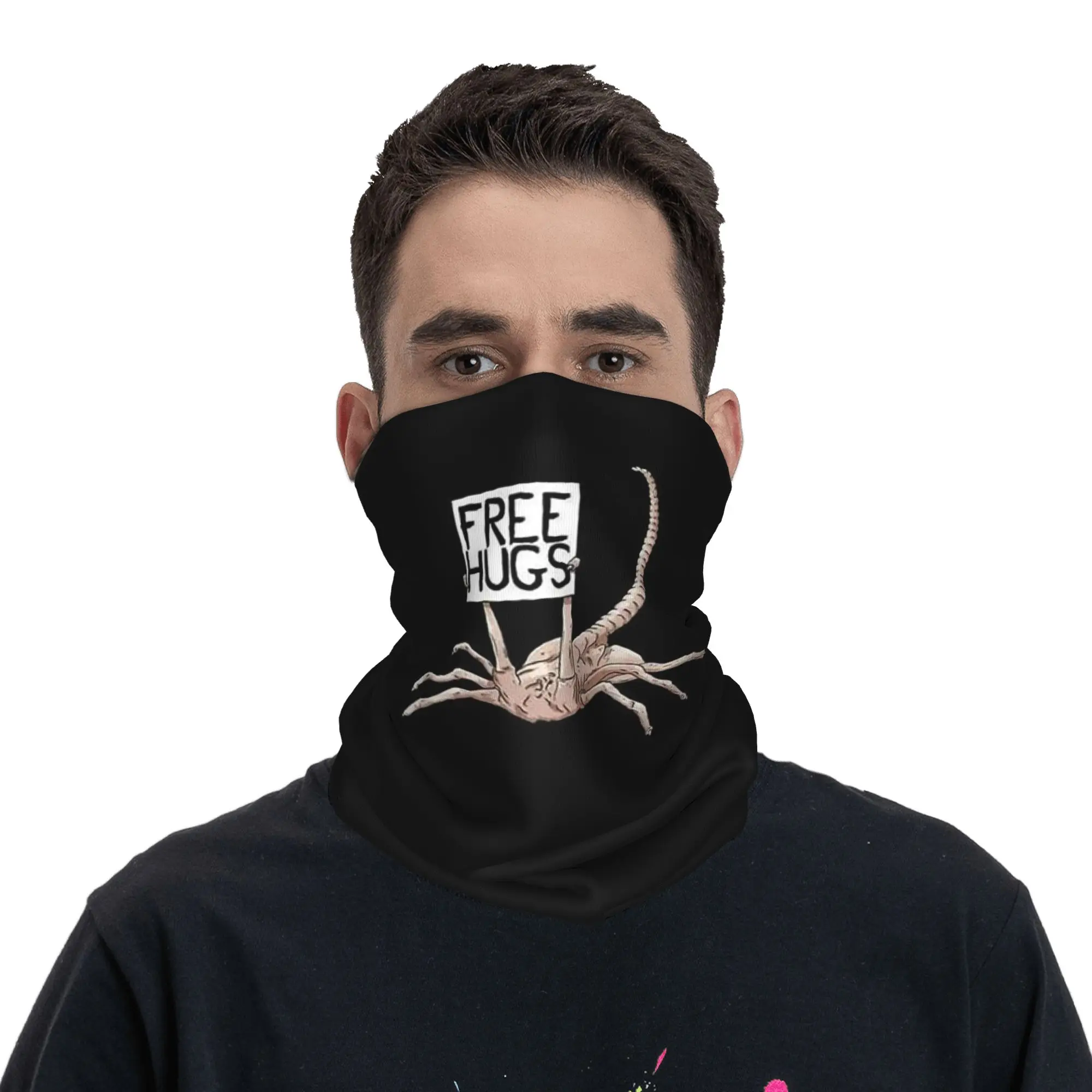 Horror Face Hugger Facehugger Alien Xenomorph Bandana Neck Gaiter Printed Mask Scarf Cycling Scarf Hiking Fishing For Men Women