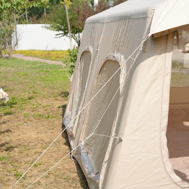 Large Four-Season Inflatable Tent 3.6x3.8m with Skylight One Bedroom/Two Bedrooms Quick Opening Waterproof Groundsheet